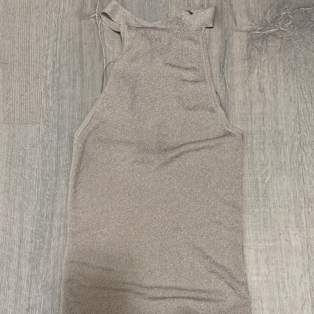 Mango Backless Top in Shimmering Gold (New)